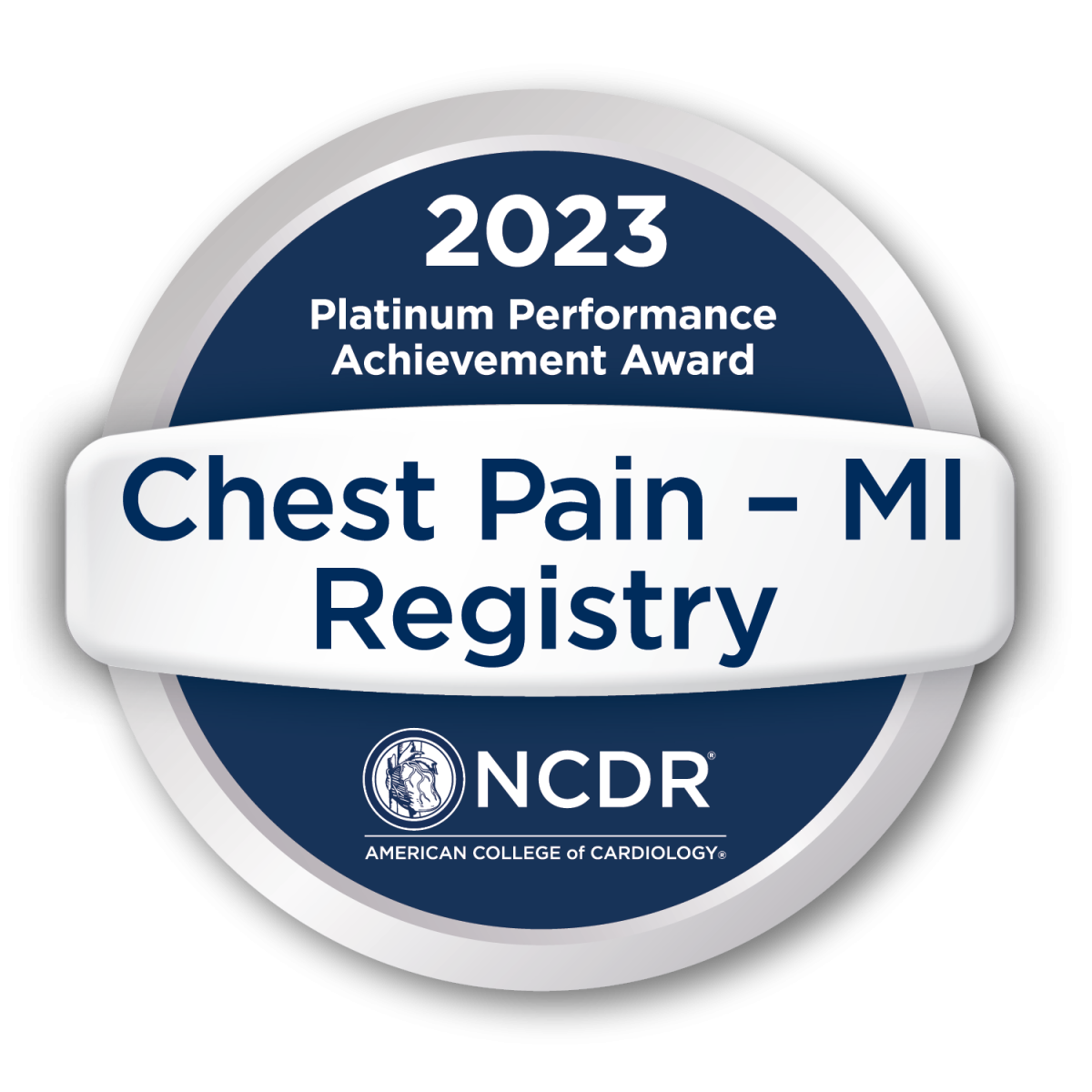 Chest Pain - MI Registry NCDR 2023 Platinum Performance Achievement Award logo