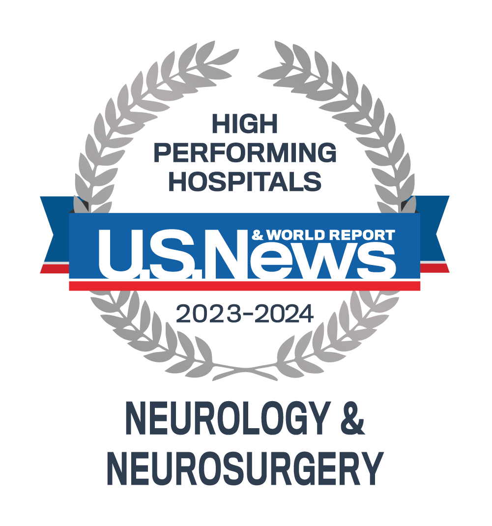 US News and World Report High Performing neurology and neurosurgery specialty logo