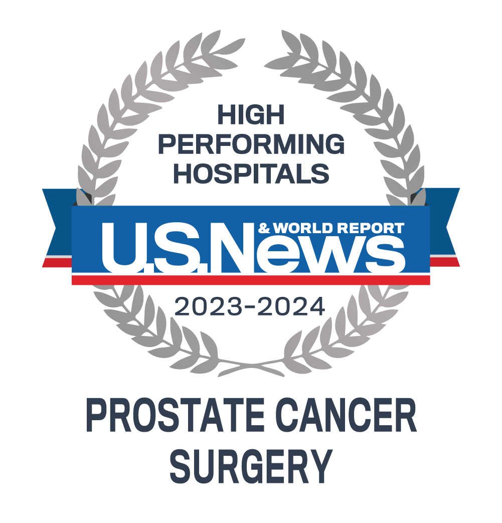 US News and World Report High Performing Prostate Cancer Surgery specialty logo