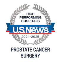 US News and World Report High Performing Prostate Cancer Surgery specialty logo